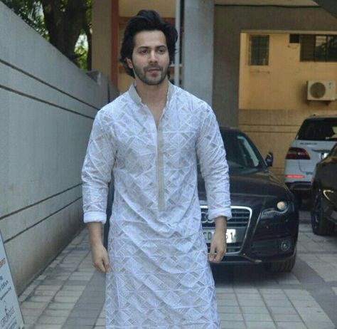 Varun Dhawan Kurta, Varun Dhawan Instagram, Kurta Shirt For Men, Indian Wedding Suits Men, Gents Wear, Lucknowi Kurta, Kurta Shirt, Wedding Kurta For Men, Kurta Pajama Men