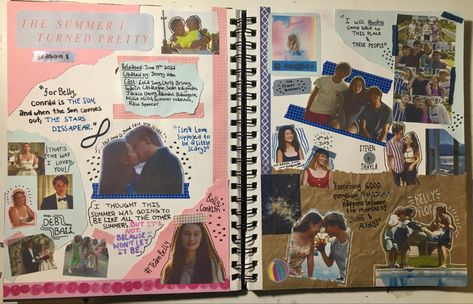 Journaling Tv Shows, The Summer I Turned Pretty Journal Page, The Summer I Turned Pretty Scrapbook, Film Studies Notes, The Summer I Turned Pretty Journal, The Summer I Turned Pretty Diy, Senior Journal, Tv Journal, Belly Conklin