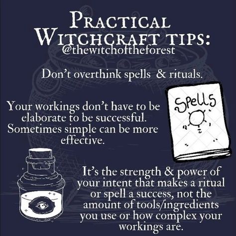 Great Advice for a beginner witch 🖤 Credit: @thewitchoftheforest Witchcraft Tips, Wiccan Beliefs, Beginner Witch, Mental Healing, Easy Spells, Wiccan Magic, Magic Spell Book, Witchcraft For Beginners, Herbal Magic