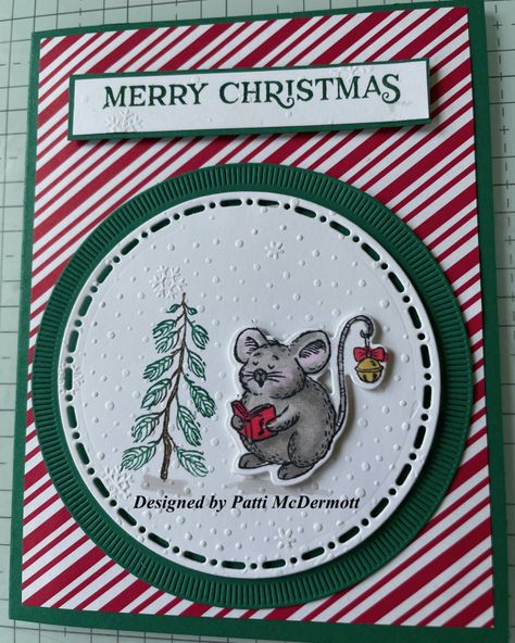 Christmas mouse Stampin Up Christmas Friends 2024, Su Christmas Friends Cards, Stampin Up Christmas Friends Cards, Stampin Up Christmas Friends, Christmas Friends Stampin Up Cards, Stampinup Christmas Cards, Fluffiest Friends, Cute Christmas Cards, Create Christmas Cards