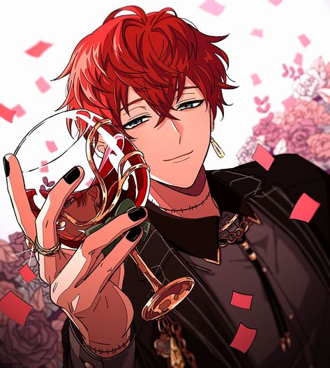 Red Hair Guy, Red Hair Anime Guy, Red Hair Boy, Pink Clouds Wallpaper, Anime Red Hair, Maroon Hair, Red Hair Men, Teal Eyes, Anime Prince