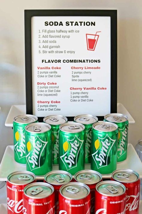 Drink Bar For Teachers, Drink Bar Ideas Party, Drink Station For Party, Drink Syrup Station, Staff Appreciation Events, Flavored Soda Bar, Teacher Appreciation Drink Bar, Soda Bar Wedding Drink Stations, Soda Bar Ideas Drink Stations