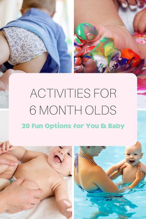 Activities for 6 Month Olds; 21 Fun Options for You  Baby! If you're struggling to find activities to do with your 6 month old, here's some great options that will help you interact and bond with each other! #6monthold #thingstodo #sensorylearning 7 Month Baby Milestones, 5 Month Baby Milestones, 6 Months Old Activities, Monthly Picture Ideas, Baby Milestones Monthly Picture Ideas, 6 Month Baby Milestones, 6 Month Baby Activities, Month Milestones, Baby Milestone Chart