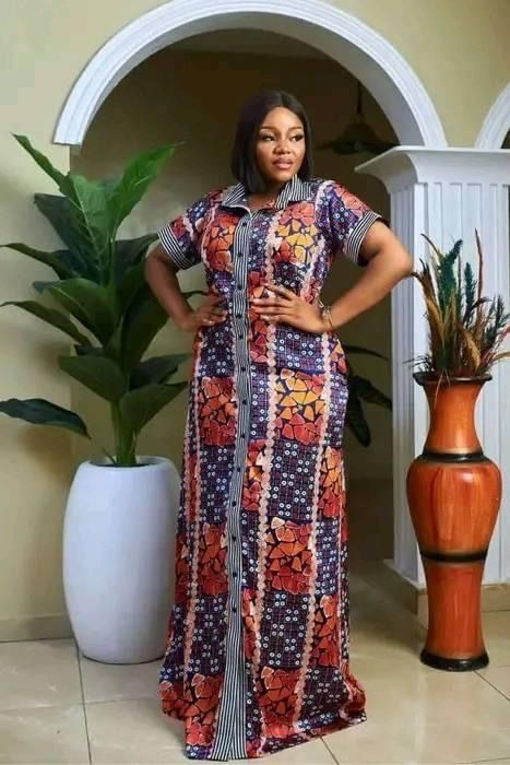 Long Flared Ankara Dresses, Long Ankara Dress Styles, Maxi Dress Styles, Flared Dresses, Ankara Maxi Dress, Dress Streetwear, Ankara Long Gown Styles, Ankara Dress Styles, African Print Dress Ankara