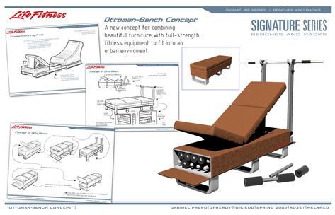 Weight bench disguised as a furniture.  I can't find this anywhere to purchase.  Please help if you like it too. Gym Furniture, Home Gym Diy, Home Workout Room, Home Gym Bench, Furniture Concept, Bench Workout, Workout Room Home, Workout Room, Diy Office