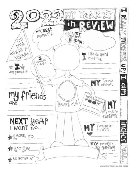 Year In Review Printable, Kids New Years Eve, Dad Printable, Happy Birthday Coloring Pages, Friends Change, Skip To My Lou, Mario Coloring Pages, Birthday Coloring Pages, New Years Activities