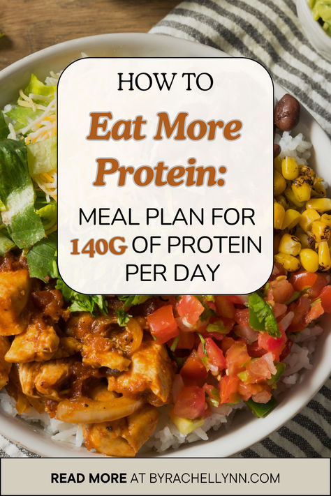 It's essential that your body consumes enough protein to adequately do it's job. Learn how significant protein is for your health and gain inspiration for high-protein meal ideas to start you on the right track. What I eat in a day to consume 140 grams of protein. Protein meals. Protein rich foods. Protein snacks. High Protein Meals For Women Over 40, High Protein Macros, High Protein Whole Foods Meals, 100 Grams Of Protein Meals, High Protein Foods List Healthy, 30 Grams Of Protein Snacks, High Protein Diets For Women, 190 Grams Of Protein A Day, High Protein Fast Meals