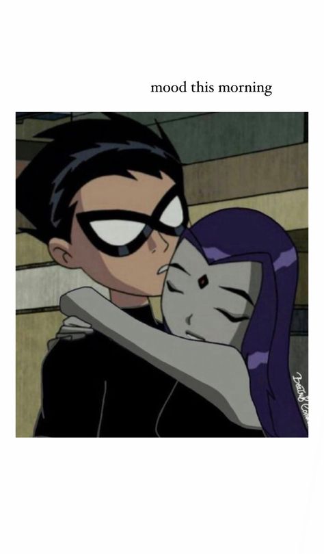 Robin Raven, Teen Titans Love, Teen Titans Robin, Love Draw, Robin And Raven, Original Teen Titans, Teen Titans Fanart, Harley Quinn Comic, Teen Titan