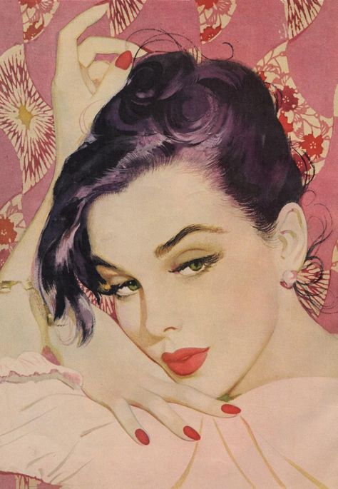 Yumeship Poses, Arte Pulp, Art Amour, Arte Pin Up, Illustration Kunst, Vintage Illustration Art, Retro Kunst, Doll Makeup, 캐릭터 드로잉