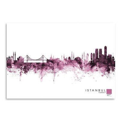 Istanbul Skyline, Cityscape Art, Nice Art, Skyline Art, Cityscape Painting, Paintings Art Prints, Istanbul Turkey, Watercolor Art Prints, Photo Wallpaper