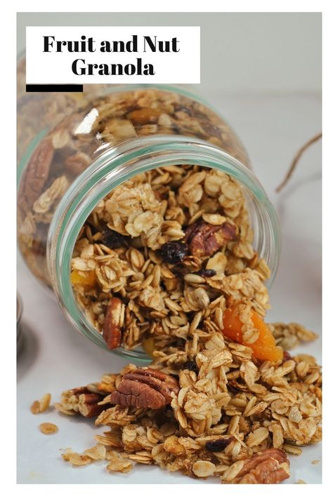 Sweet and Salty Fruit and Nut Granola Fruit And Nut Granola, Salty Granola, Fruit Granola, Morning Recipes Breakfast, Nut Granola, Class Gifts, Low Fat Low Carb, School Morning, Healthy School