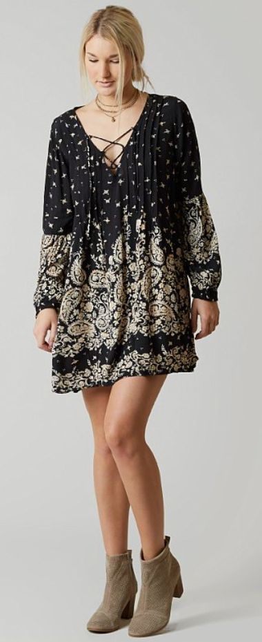 Short Boho Dresses : Billabong Just Like You Dress | Buckle Short Boho Dress, Fall Outfits Women 20s, Short Boho, Fall Outfits 2018, Fit Board, Boho Dress Short, Farm Photos, Sweet Accessories, Plus Size Fall Outfit