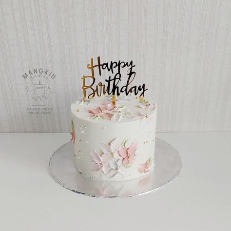 Smudge Cake, Palette Knife Cake, Cake Design Tutorial, Simple Cake Designs, Simple Flower, Free Printable Worksheets, Simple Flowers, Easy Cake, Palette Knife