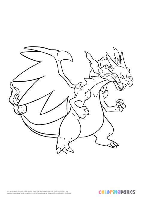 Pokémon Mega Charizard X coloring page X Coloring Page, Harry Potter Coloring Pages, Pikachu Coloring Page, Lego Coloring, Mega Charizard, Lego Coloring Pages, Turtle Coloring Pages, Mega Pokemon, Pokemon Charizard