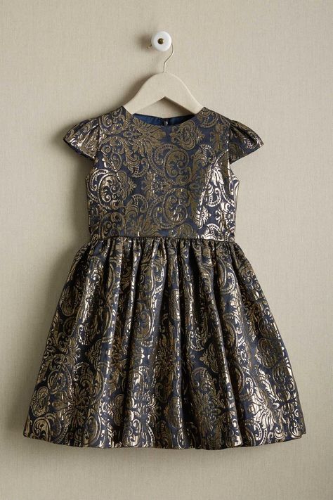 Girls Royal Brocade Dress: #Chasingfireflies $49.97$6.97 Constellation Dress, Gold Brocade Dress, Rose Embroidered Dress, Sleeved Velvet Dress, Chic Kids, Purple Tone, Chasing Fireflies, Brocade Dress, Gold Brocade