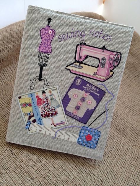 Fashion Assignment Cover Page Ideas, Creative Book Cover Designs, Creative Book Covers, Fabric Book Covers, Fashion Illustration Collage, Sewing Easy Diy, Free Motion Embroidery, Handmade Embroidery Designs, Book Markers