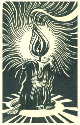 candle flame | Flickr - Photo Sharing! Linocut Art Candle, Candle Linocut, Xilografia Ideas, Linoleum Print Ideas, Linocut Art Ideas, Lino Print Designs, Candles Drawing, Flame Drawing, Lino Cut Prints