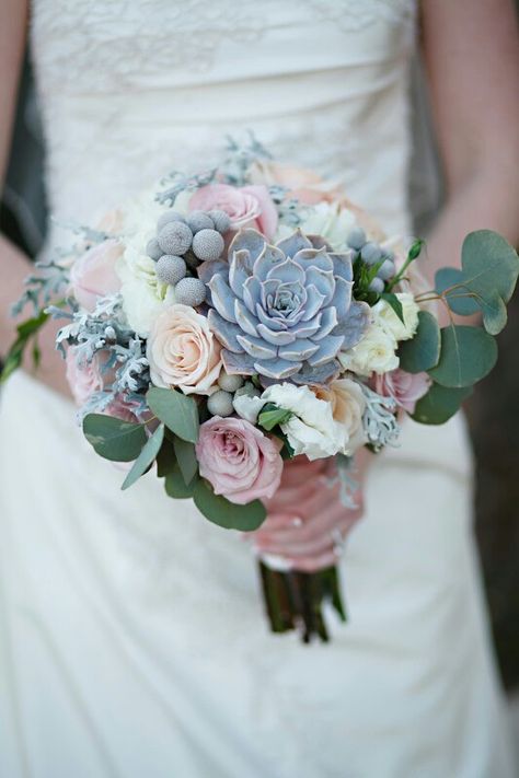 Succulent And Flower Bouquet, Blush Bouquet Wedding, Flowers Winter, Gorgeous Wedding Bouquet, Green Wedding Flowers, Spring Wedding Bouquets, Spring Wedding Bouquet, Summer Wedding Bouquets, Wedding Bouquets Bride