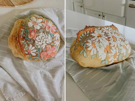 Painting Sourdough, Bread Loaves, Bread Scoring, Sourdough Starter Recipe, Bread Shaping, Bread Art, Edible Paint, Sourdough Baking, Sourdough Bread Recipe