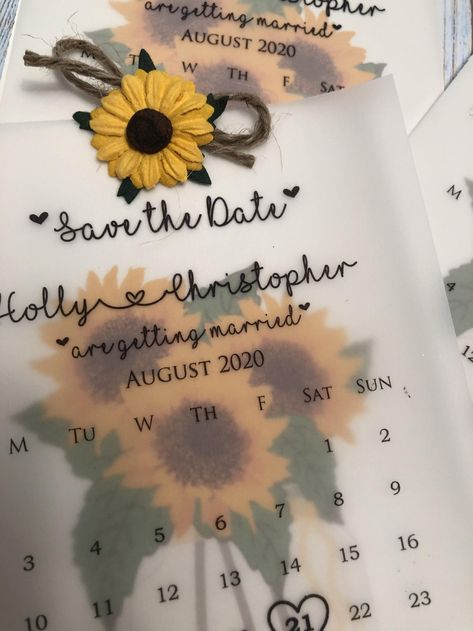 Sunflowers Save the Dates Save the Dates rustic sunflowers | Etsy Sunflower Wedding Decorations, Country Western Wedding, Rustic Sunflower Wedding, Wedding Flowers Sunflowers, Small Backyard Wedding, Wedding Archway, Chelsea Wedding, Pocket Fold Wedding Invitations, Sunflower Themed Wedding