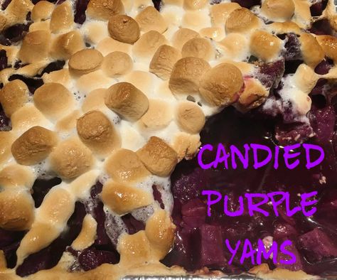 Candied Purple Yams Best Candied Yams, Purple Potato Recipes, Okinawan Sweet Potato, Canned Yams, Potato Candy, Candied Yams, Yams Recipe, Candy Yams, Purple Yam