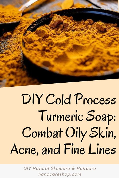 Introducing a natural solution to combat oily skin, acne, and fine lines: DIY Cold Process Turmeric Soap. Harnessing the power of simple yet potent ingredients like turmeric, olive oil, coconut oil, and palm oil, this homemade soap recipe is designed to rejuvenate your complexion. Turmeric, a star ingredient in this formulation, is renowned for its anti-inflammatory and antioxidant properties, making it a promising ally in the battle against skin imperfections. Homemade Acne Soap Recipe, Turmeric Face Soap Recipe, Turmeric Cold Process Soap Recipe, Turmeric Soap Recipe Cold Process, Diy Soap For Acne, Turmeric Sugar Scrub Recipe, Tumeric Soap Recipes Diy, Tumeric Soap Recipes, Cold Pressed Soap Recipes