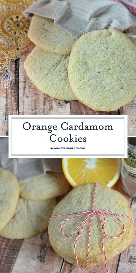 Cardamom Cookies Recipe, Slice And Bake Cookies, Cardamom Recipe, Cardamom Cookies, Orange Cardamom, Icebox Cookies, Ultimate Cookies, Orange Cookies, Vegan Bakery