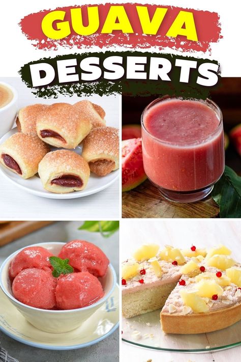 Guava Desserts Easy, Guava Flan Recipe, Guava Popsicles, Recipes With Guava, Guava Chiffon Cake Recipe, Desserts Easy Recipes, Guava Desserts, Fruit Deserts, Guava Pastry