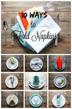 Ways To Fold Napkins, Napkins Fold, Diy Napkin Folding, Napkin Folding Tutorial, Fold Napkins, Fancy Napkin Folding, Easy Napkin Folding, Cloth Napkin Folding, Paper Napkin Folding