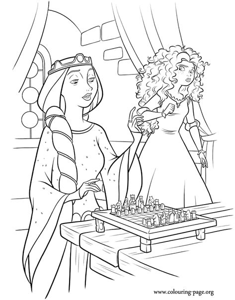 Merida tells her mother Elinor that she doesn't want to get married! Another printable coloring page from the Brave movie! Have fun! Disney Colouring Pages, Brave Merida, Disney Princess Colors, Disney Princess Coloring Pages, Disney Brave, Princess Coloring Pages, Disney Colors, Princess Coloring, Cartoon Coloring Pages