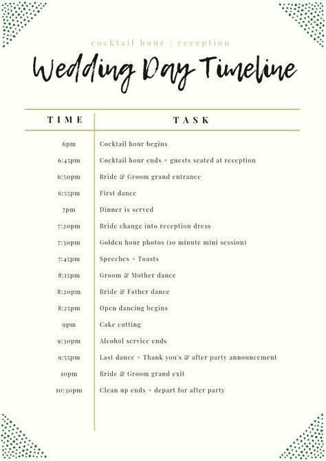 Wedding Reception Schedule, Wedding Reception Program, Reception Timeline, Wedding Reception Timeline, Wedding Budget Planner, Wedding Day Schedule, Wedding Schedule, Wedding Itinerary, Wedding Planning Timeline