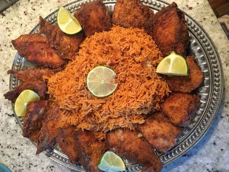 Egyptian "Seafood" Rice Recipe on Food52, a recipe on Food52 Egyptian Fish Recipe, Egyptian Seafood, Fried Fish Fillet Recipe, Egyptian Foods, Medium Grain Rice, Seafood Rice Recipe, Fish Fillet Recipe, Seafood Rice, Fish Fillets