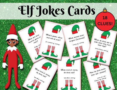 Excited to share the latest addition to my #etsy shop: Printable Christmas Elf Jokes, Elf Notes, Elf Props, Elf Accessories, Elf Activities, Christmas Jokes, Christmas Riddles, Kids Jokes Christmas Riddles For Kids, Elf Jokes, Riddles Kids, Christmas Jokes For Kids, Christmas Riddles, Elf Accessories, Elf Notes, Elf Ideas Easy, Kids Jokes