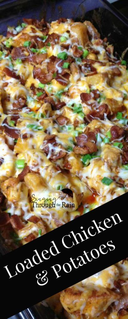 Loaded Chicken And Potatoes, Loaded Chicken, Chicken And Potatoes, Yummy Casseroles, Chicken Potatoes, Boneless Chicken Breast, Idee Pasto Sano, Main Dish Recipes, Meatloaf