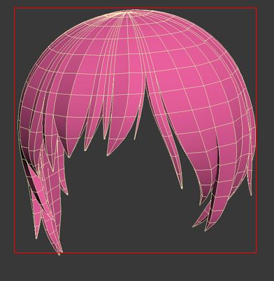 3d anime hair. forelock. 3ds max. 3d Hair Modeling, Low Poly Hair, 3d Topology, Zbrush Hair, 3d Hair, Low Poly Character, Polygon Modeling, 3d Modeling Tutorial, Blender Models