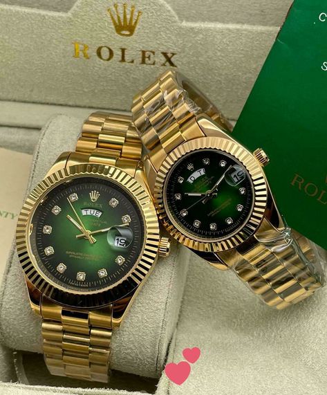 Couple Watches Set, Rolex Watches Women, Eagle Wallpaper, Neck Pieces Jewelry, Luxurious Fashion, Watches Rolex, Gold Rolex, Rolex Watches For Men, Watch Set