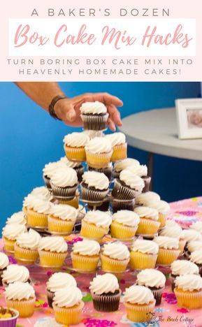 Super Moist Cupcakes Box Cake, Box Cake Hacks, Box Cake Mix Hacks, Pumpkin Pudding Cookies, Cake Mix Hacks, Doctored Cake Mix Recipes, Cranberry Fluff, Baby Cupcakes, Creamsicle Cake