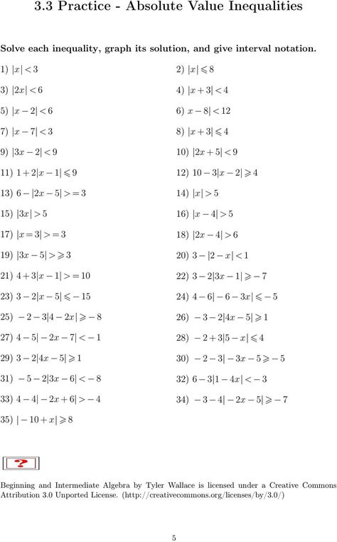 Inequalities Worksheet, Compound Inequalities, Equations And Inequalities, Absolute Value Inequalities, Inequality Word Problems, Absolute Value Equations, Math Practice Worksheets, Teacher Evaluation, Graphing Worksheets