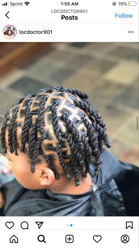 Short Two Strand Twist Locs Men, Two Strand Twist Men Dreads Short, 2 Strand Twist On Short Locs, 2 Strand Locs Men, Starter Locs Styles For Short Hair Boys, Boys Dreadlocks Styles Kids, Men Short Loc Styles, Short Loc Styles Men, Little Boy Loc Styles