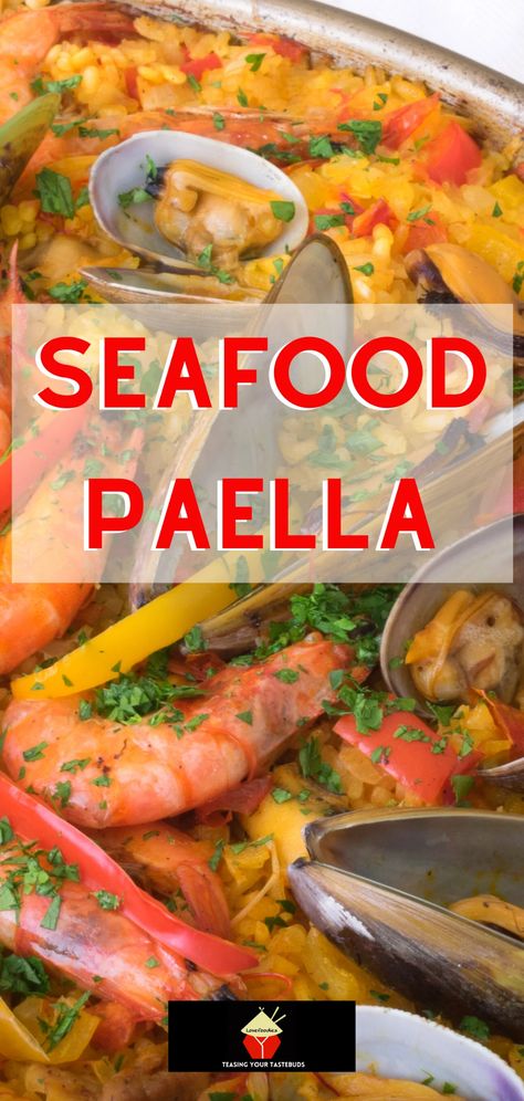 Recipes With Saffron Threads, Spanish Seafood Paella, Spanish Dish, Banana Curry, Sausage Shrimp, Paella Recipe Seafood, Raw Prawns, Chicken Chorizo, Mussels Recipe