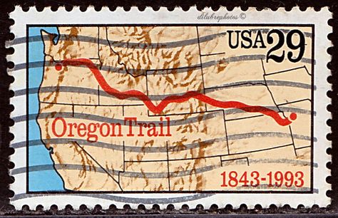 USA.  Oregon Trail.  Scott 2747 A2092, Issued 1993 Feb 12,  Perf. 11, , Photo., 29c. /ldb. Stamps Design, Oregon Trail, Postal Stamps, Art Stickers, Stamp Design, Sticker Art, Postage Stamps, Oregon, United States