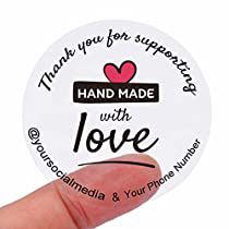 Check this out! Handmade With Love Stickers, Stickers For Small Business, Baking Store, Stickers Handmade, Clear Paper, Business Labels, Waterproof Paper, Design Label, Pink Foil