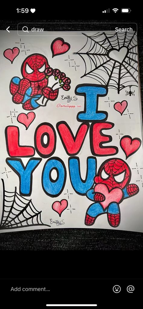 Happy Birthday Drawings Chicano, Spiderman Gift Ideas For Boyfriend, Happy Birthday Drawings, Old School Aesthetic, Spiderman Gifts, Sketches Doodles, Drawings For Boyfriend, I Love You Drawings, Spiderman Drawing