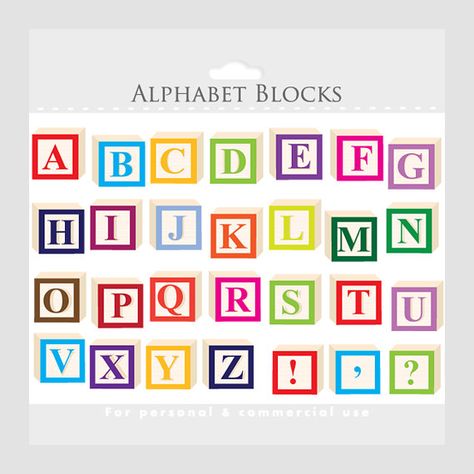 Alphabet Clipart Letter Blocks Clip Art Letterblocks Block Letter Fonts, Alphabet Toys, Clipart Letters, Letter Blocks, Exclamation Mark, Alphabet Blocks, Alphabet A, Alphabet Clipart, Toy Story Party