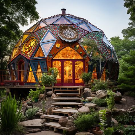 Cook Home, Home Cooking Recipes, Casa Hobbit, Geodesic Dome Homes, Earthship Home, Dome Home, زجاج ملون, Hippie Homes, Unusual Homes