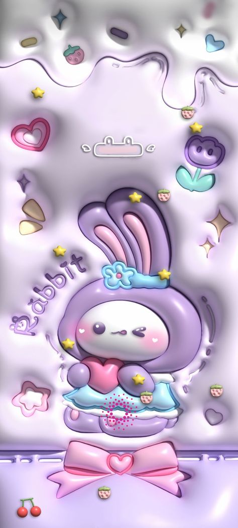 Purple Rabbit Wallpaper, 3d Wallpaper Cute Purple, Purple Bunny Wallpaper, 3d Wallpaper Purple, Animal Clipart Free, Stella Lou, 3d Wallpaper Cute, Rabbit Wallpaper, 3d Wallpaper Iphone