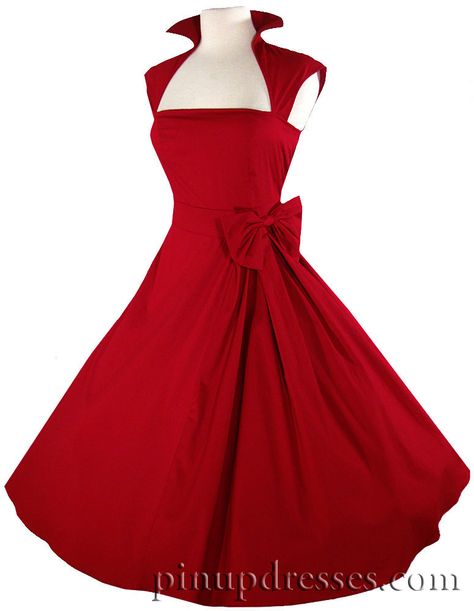 'Red rockabilly dress' I just ordered this dress from Amazon, and I can't WAIT to get it!!! :) Robes Glamour, Full Skirt Dress, Full Skirts, Pin Up Dresses, Retro Mode, Rockabilly Dress, Mode Chic, Rockabilly Fashion, 50s Dresses