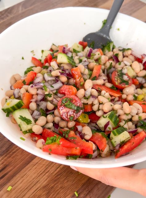 Grinder Bean Salad – The Table Of Spice Grinder Bean Salad Recipe, Grinder Bean Salad, Bean Salad Recipe, Creamed Cucumbers, French Onion Dip, Best Chips, Snack Prep, Bean Salad Recipes, Bean Salad