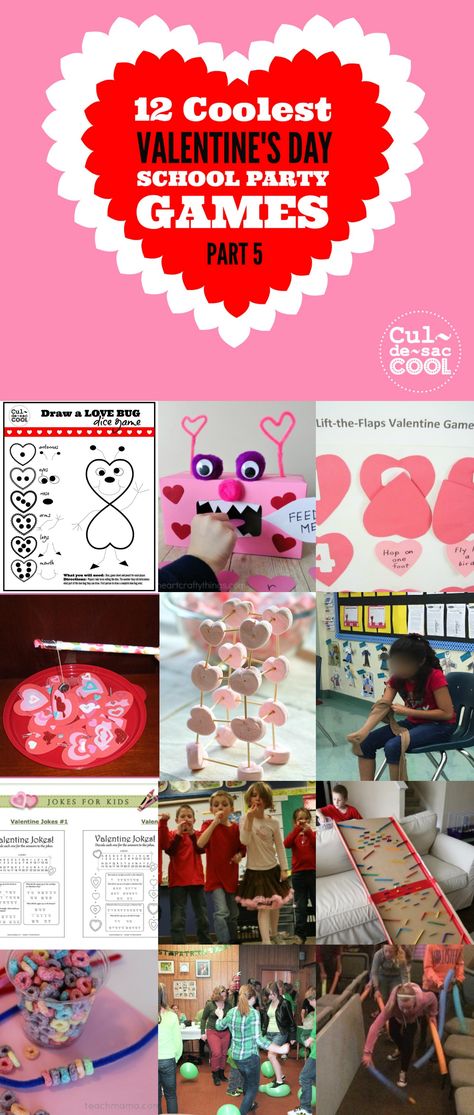 12 Coolest Valentine's Day School Party Games - Part 5 - School Party Games, 1st Birthday Party Games, Classroom Valentines Party, Kids Valentine Party, Valentines Class Party, Valentine's Day Party Games, Valentine Party Game, School Holiday Party, Easter Party Games