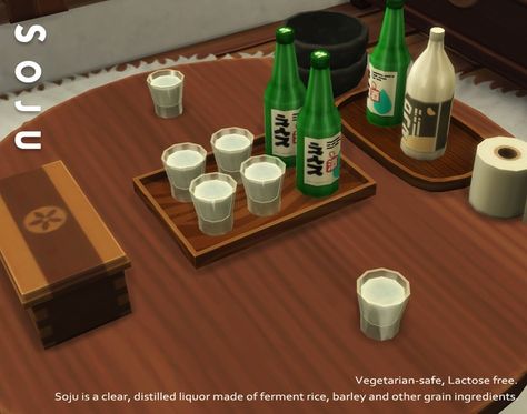 Sims Food, Sims 4 Jobs, Sims 4 Kitchen, Sims Packs, Cc Furniture, Cc Mods, Sims 4 Clutter, Japanese Tea Set, Tumblr Sims 4